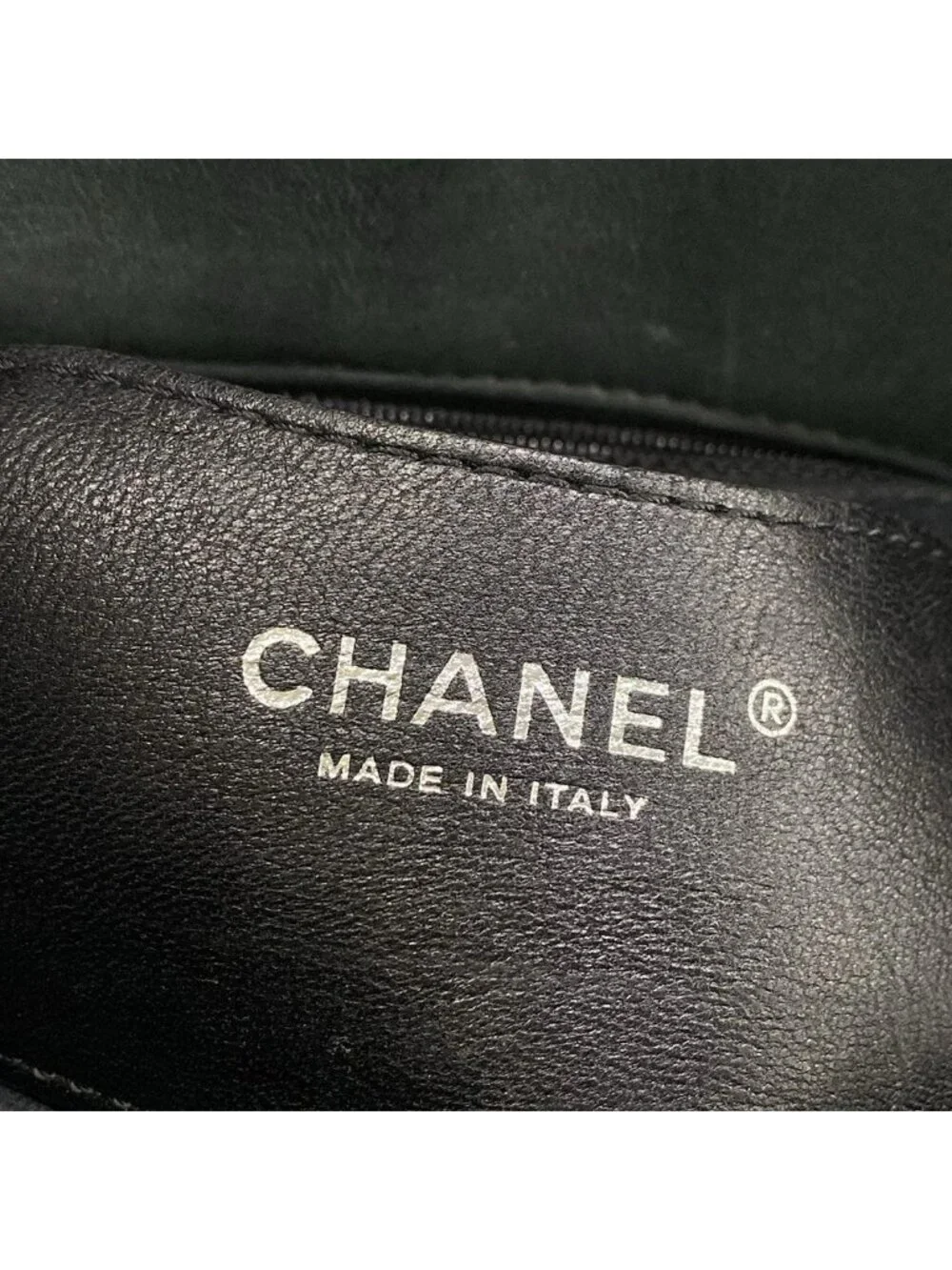 Chanel Shoulder Bag Mademoiselle Bowling Black Chain Silver Leather
